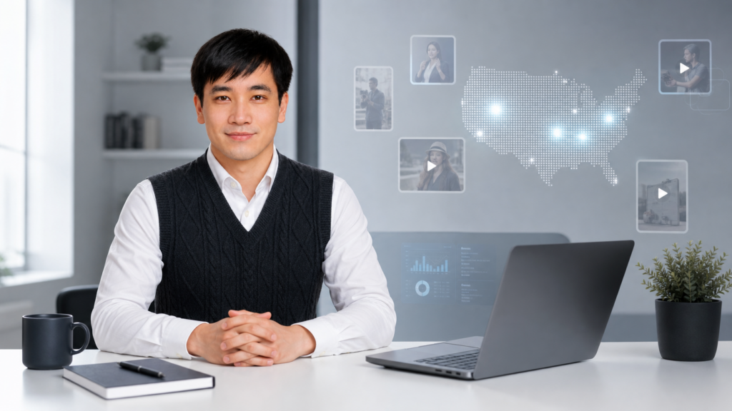 Ảnh minh họa bài viết về những sai lầm cần tránh khi làm nội dung số View US, với dashboard phân tích và bối cảnh content studio hiện đại.